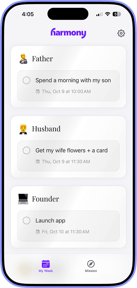 Harmony AI app screenshot